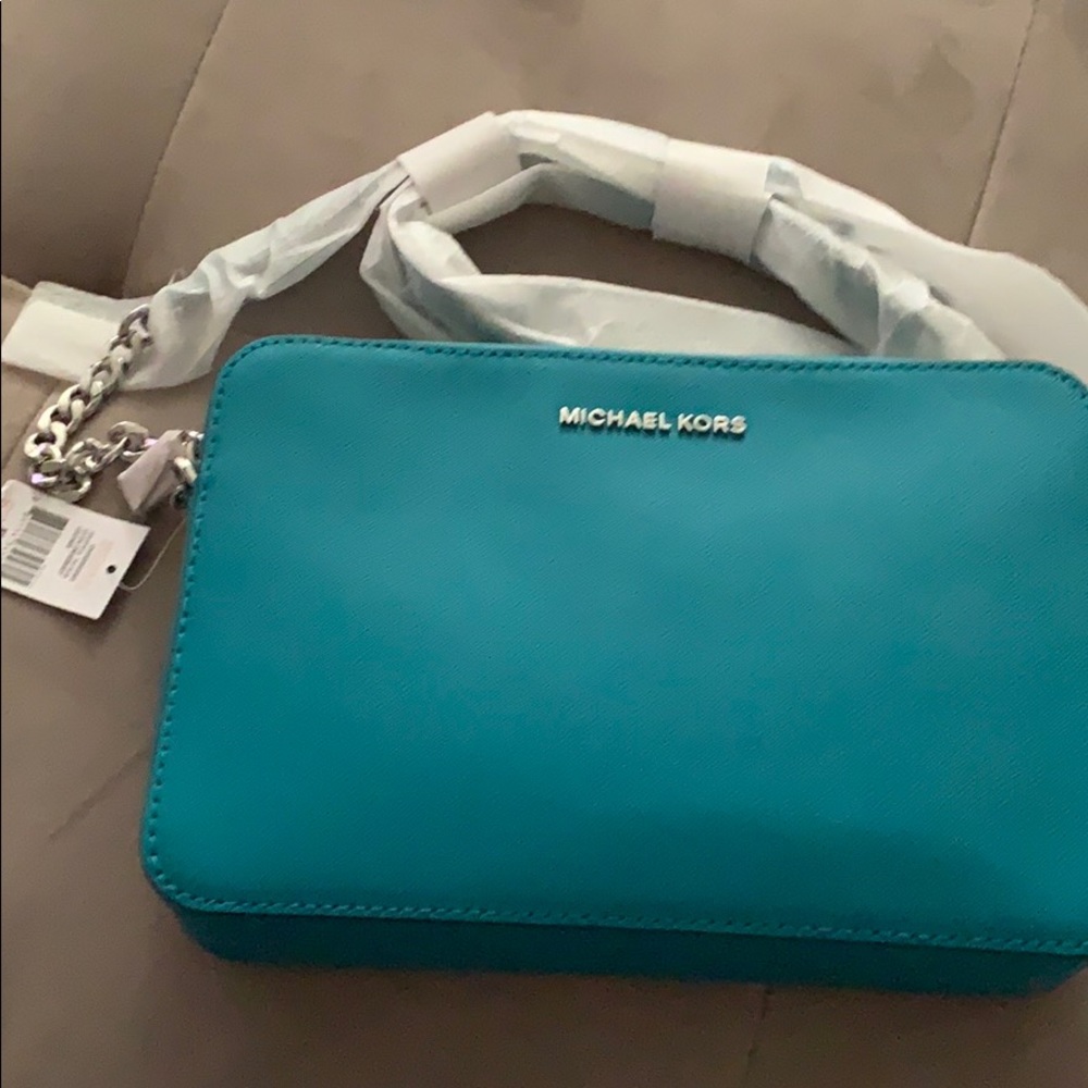 Michael Kors Tile Blue Crossbody